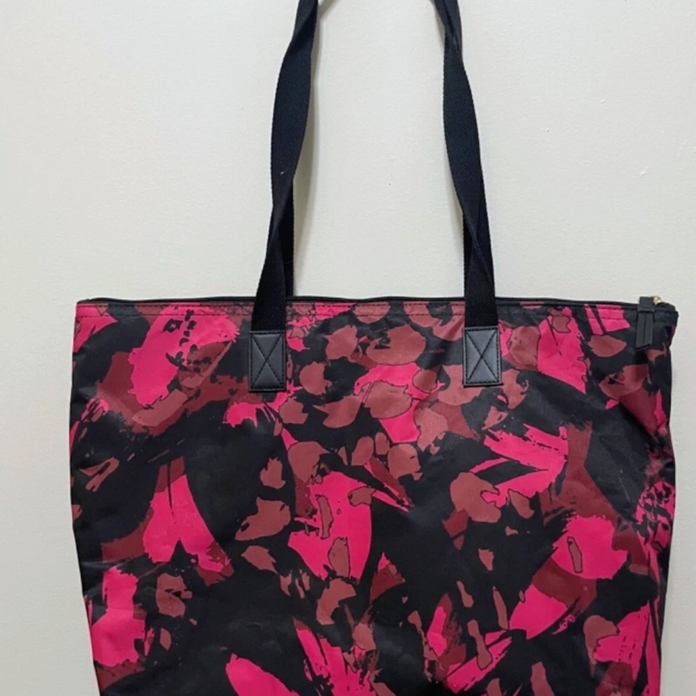 Henri Bendel Pink and Black Abstract Tote - Picture 2 of 4